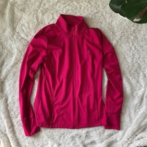 Pink Pure Romance Zip Up Semi Fitted Top M Danskin